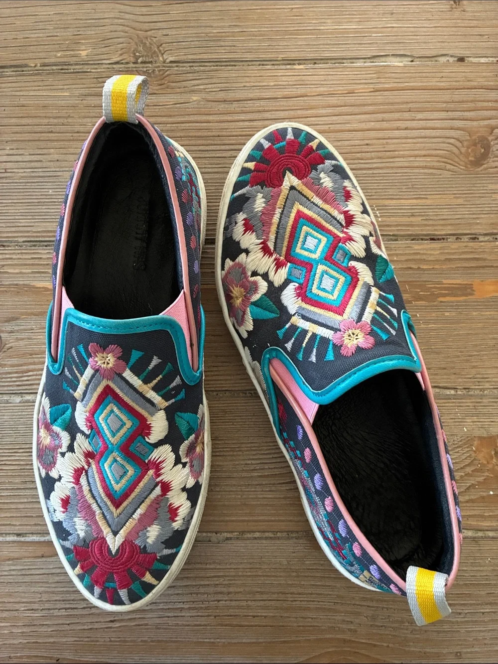 Johnny Was‎ Hutton Embroidered Slip On Sneakers
